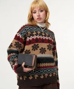 Minga London Granny Jacquard Knit Jumper