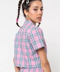 Minga London Clothing Hannah Cropped Plaid Shirt