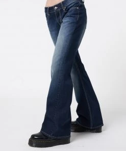 Minga London Mia Embellished Cross Pocket Y2k Jeans