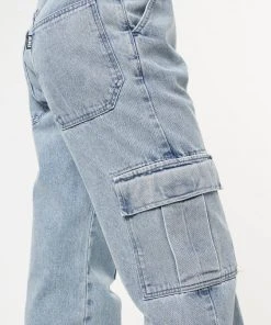 Minga London Clothing Acid Blue Cargo Jeans