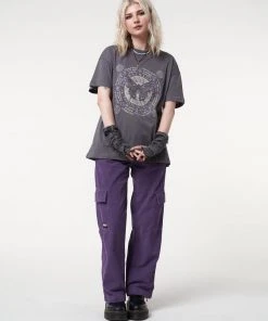 Minga London Ancient Butterfly Charcoal Grey T-shirt