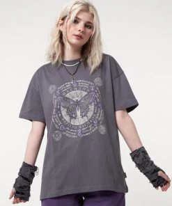 Minga London Ancient Butterfly Charcoal Grey T-shirt