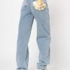 Minga London Angelic Dad Jeans In Light Blue