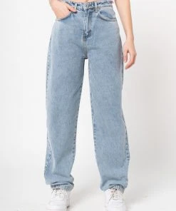 Minga London Angelic Dad Jeans In Light Blue