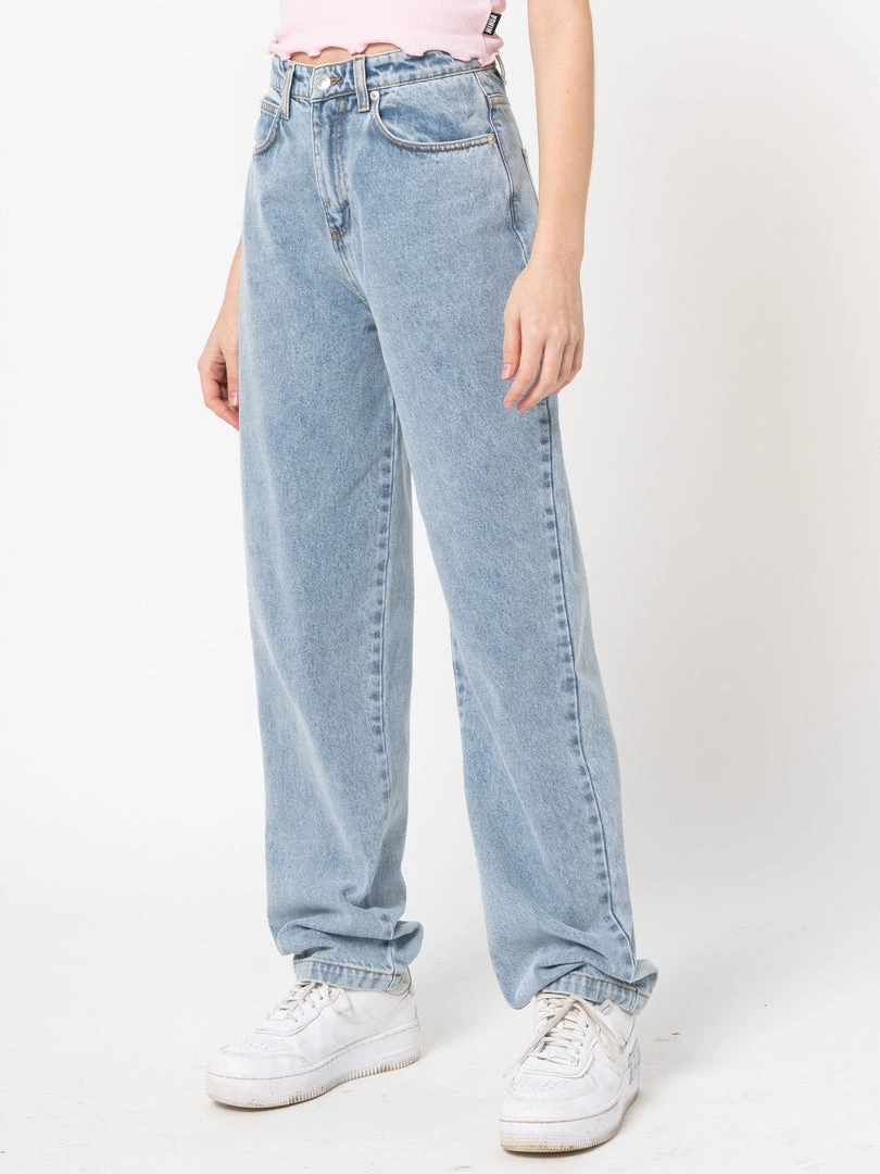 Minga London Angelic Dad Jeans In Light Blue