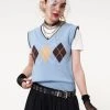 Minga London Argyle Knitted Sweater Vest