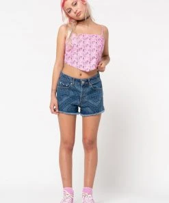 Minga London Bandana Indigo Denim Shorts