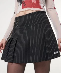 Minga London Clothing Pinstripe Pleated Mini Skirt