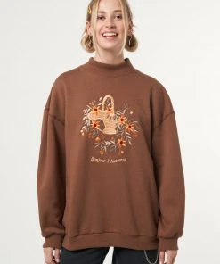 Minga London Bonjour L' Automne Oversized High Neck Sweater