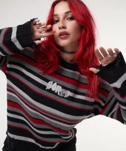 Minga London Boredom Striped Knit Jumper