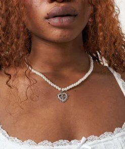Minga London Bridget Heart Baroque Pearl Necklace