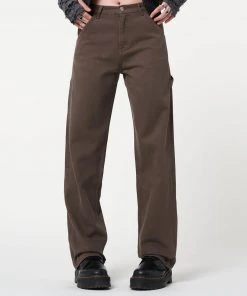 Minga London Clothing Carpenter Jeans In Brown