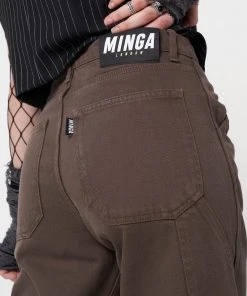 Minga London Clothing Carpenter Jeans In Brown