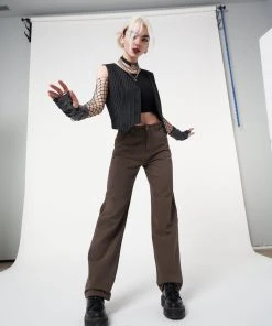 Minga London Clothing Carpenter Jeans In Brown