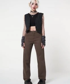 Minga London Clothing Carpenter Jeans In Brown