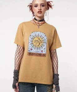 Minga London Celestial Dreams Golden Yellow T-Shirt