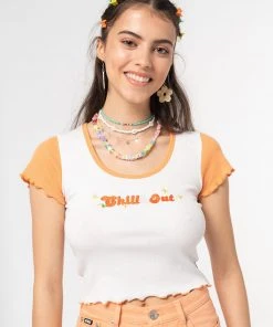 Minga London Chill Out Lettuce Edge Crop Tee