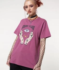 Minga London Cosmic Vision Washed Orchid T-Shirt Most Wanted