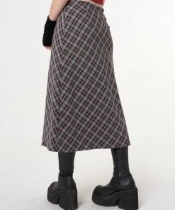Minga London Courtney Plaid Midi Skirt Clothing