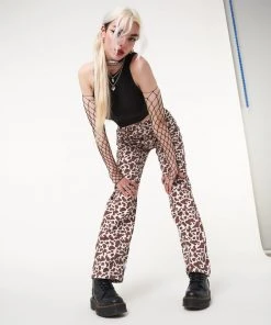 Minga London Cow Print Parallel Jeans Clothing