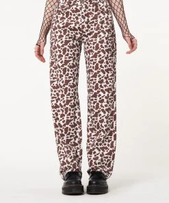 Minga London Cow Print Parallel Jeans Clothing
