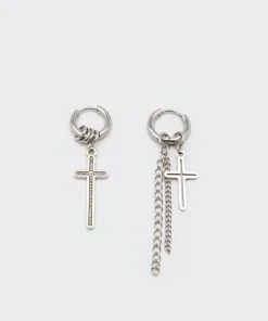 Minga London Cross Your Mind Drop Earrings