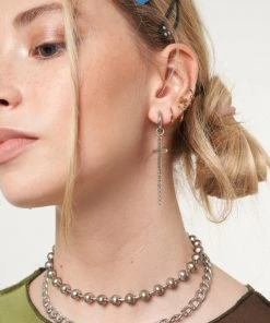 Minga London Cross Your Mind Drop Earrings