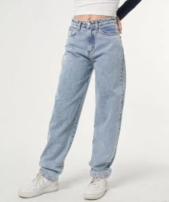 Minga London Denim Dad Jeans In Light Blue