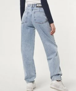 Minga London Denim Dad Jeans In Light Blue