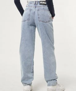 Minga London Denim Dad Jeans In Light Blue