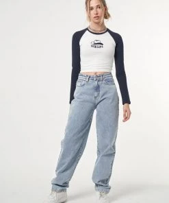 Minga London Denim Dad Jeans In Light Blue