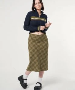 Minga London Dora Plaid Midi Skirt Most Wanted