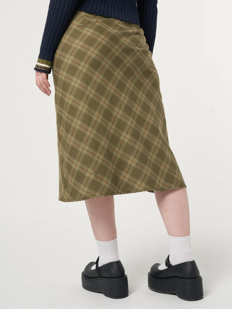 Minga London Dora Plaid Midi Skirt Most Wanted
