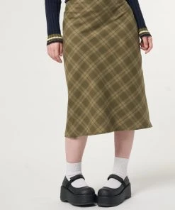 Minga London Dora Plaid Midi Skirt Most Wanted