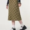 Minga London Dora Plaid Midi Skirt Most Wanted