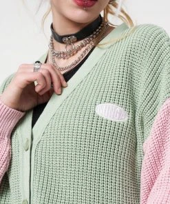 Minga London Dreamy Contrast Knitted Cardigan