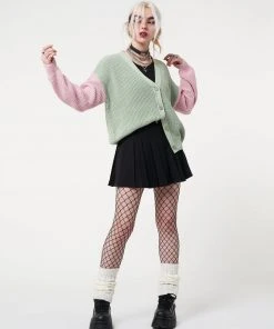 Minga London Dreamy Contrast Knitted Cardigan