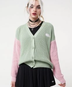 Minga London Dreamy Contrast Knitted Cardigan