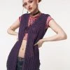 Minga London Elfie Tie Front Knit Sleveless Cardigan Clothing
