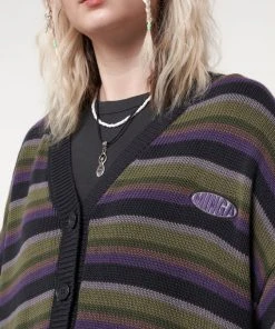 Minga London Faye Striped Knit Cardigan Most Wanted