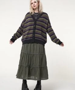 Minga London Faye Striped Knit Cardigan Most Wanted