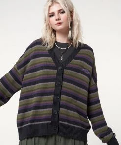 Minga London Faye Striped Knit Cardigan Most Wanted