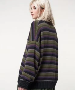 Minga London Faye Striped Knit Cardigan Most Wanted