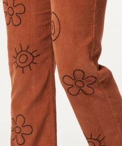 Minga London Clothing Free Spirit Embroidered Corduroy Pants