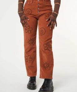Minga London Clothing Free Spirit Embroidered Corduroy Pants