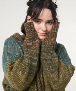 Minga London Iris Zip Up Hood Knit Cardigan