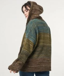 Minga London Iris Zip Up Hood Knit Cardigan