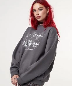 Minga London Its All In Your Head Skull Sweater