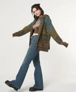 Minga London Jade Overdye Front Pocket Flare Jeans Most Wanted