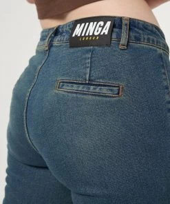 Minga London Jade Overdye Front Pocket Flare Jeans Most Wanted